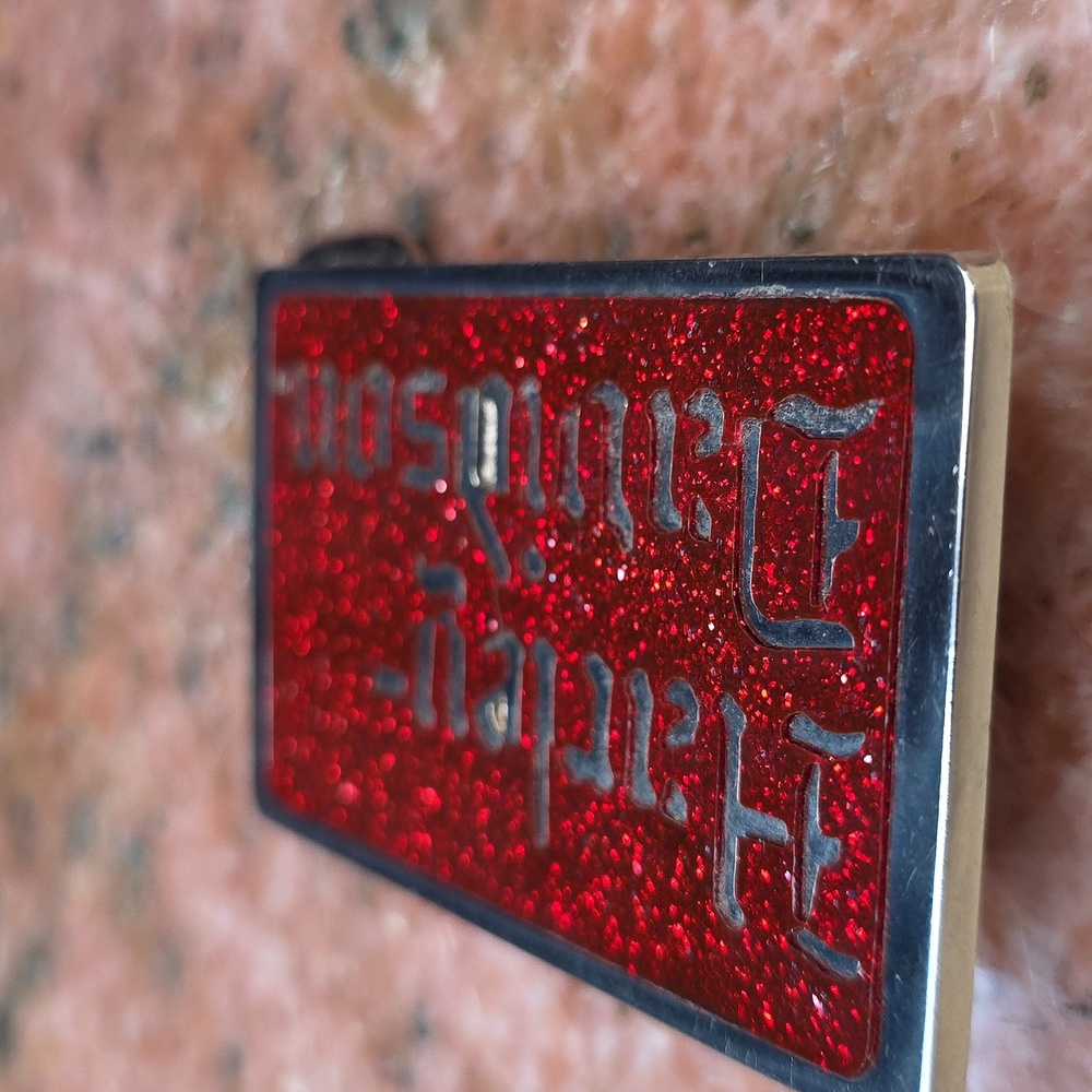 Harley-Davidson Red & Silver Metal Glitter 2006 Belt Buckle - Picture 10 of 11